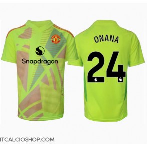 Manchester United Andre Onana #24 Portiere Seconda Maglia 2024-25 Manica Corta